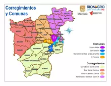 Corregimientos y comunas detallado