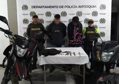 Fueron capturados 2 hombres dedicados al hurto de motocicletas en Rionegro