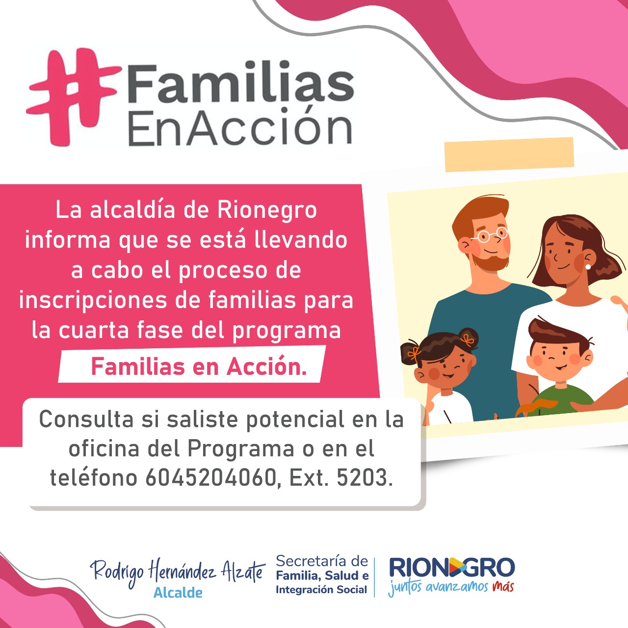 Estamos en inscripciones de Familias en Acción Alcaldía de Rionegro
